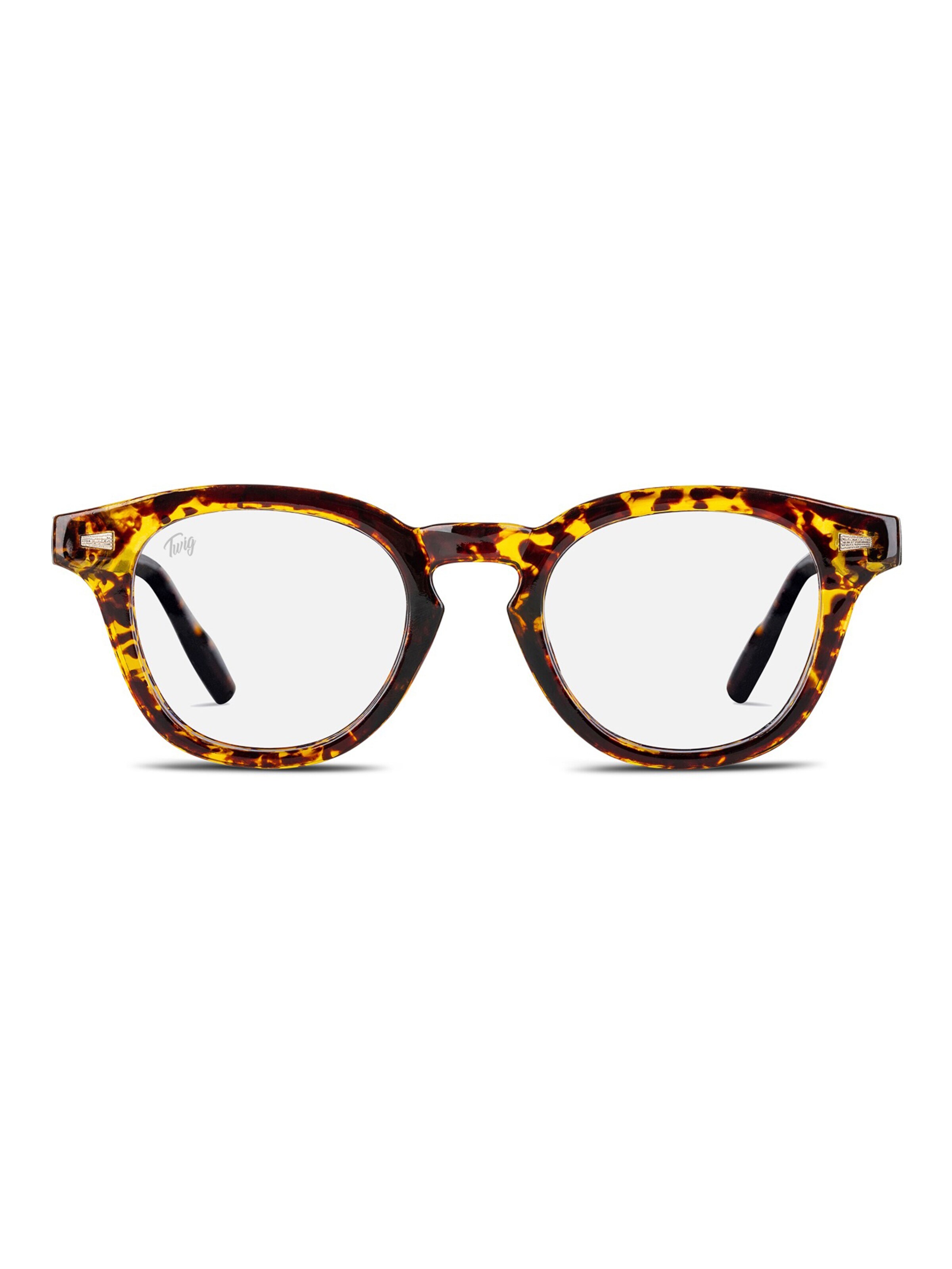 TWIG Concept Milano Glasses 'Bauman BlueLight' in Beige: front