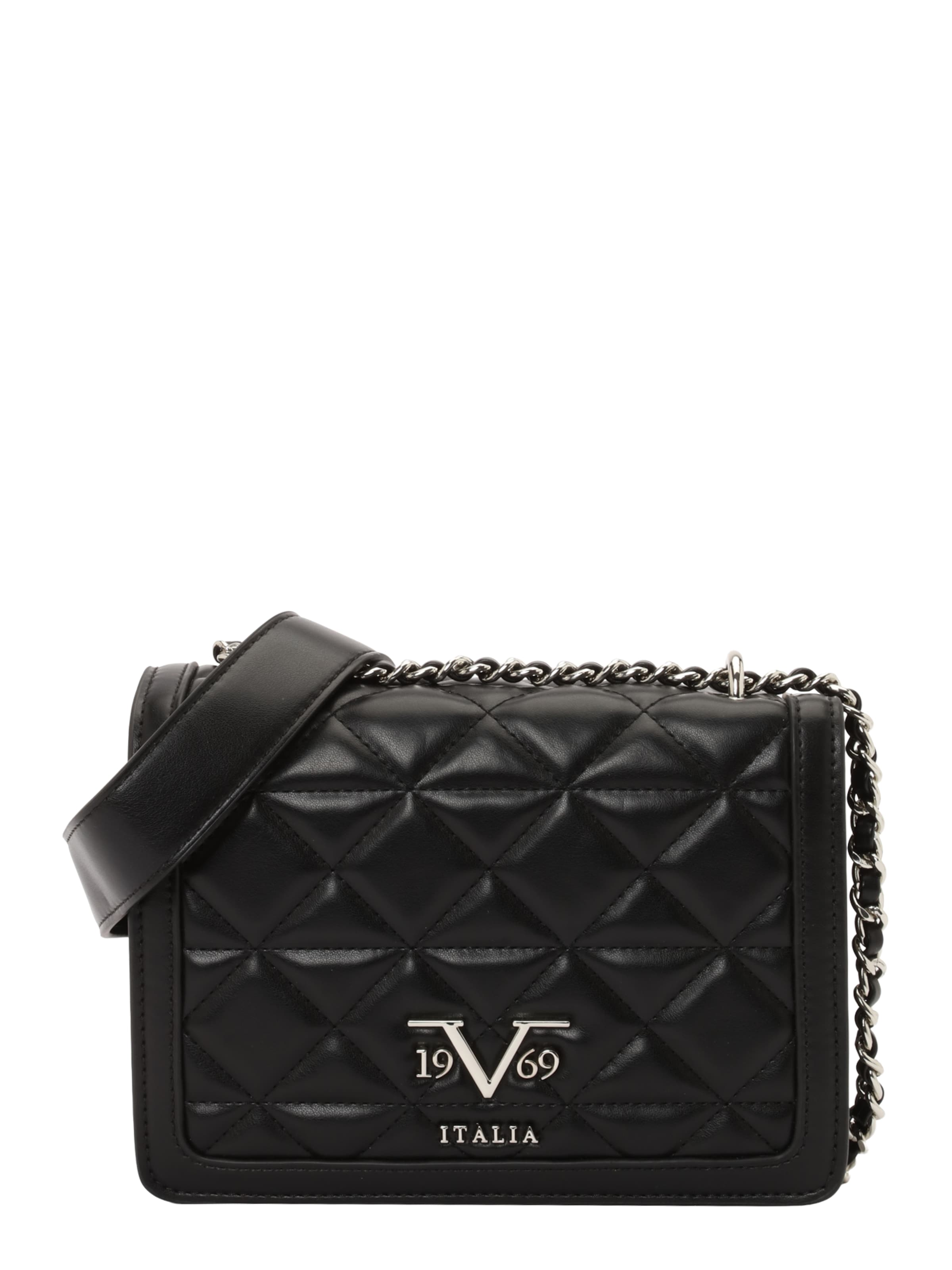 19V69 ITALIA Crossbody Bag 'Gaby Silver' in Black: front