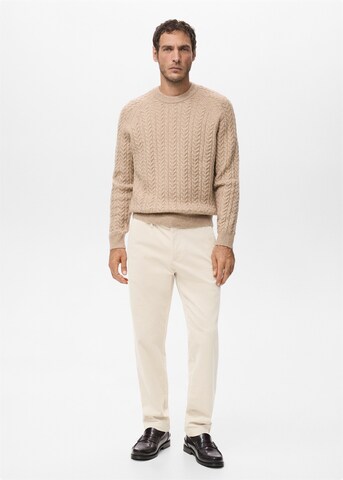 MANGO MAN Slimfit Hose 'Berdam' in Beige