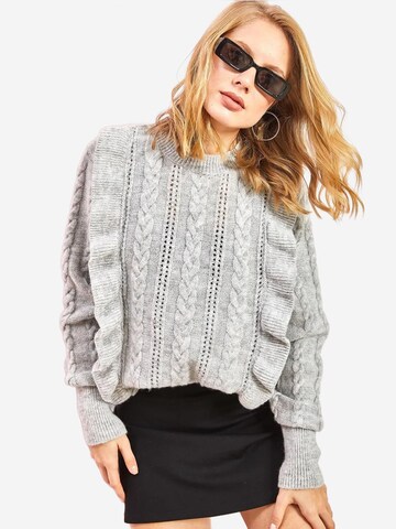 Bianco Lucci Pullover in Grau: Vorderseite