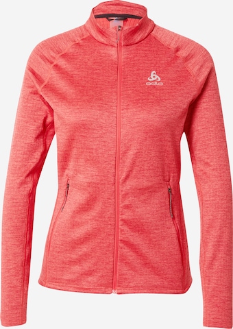 ODLO Athletic Fleece Jacket 'Tencia' in Red: front