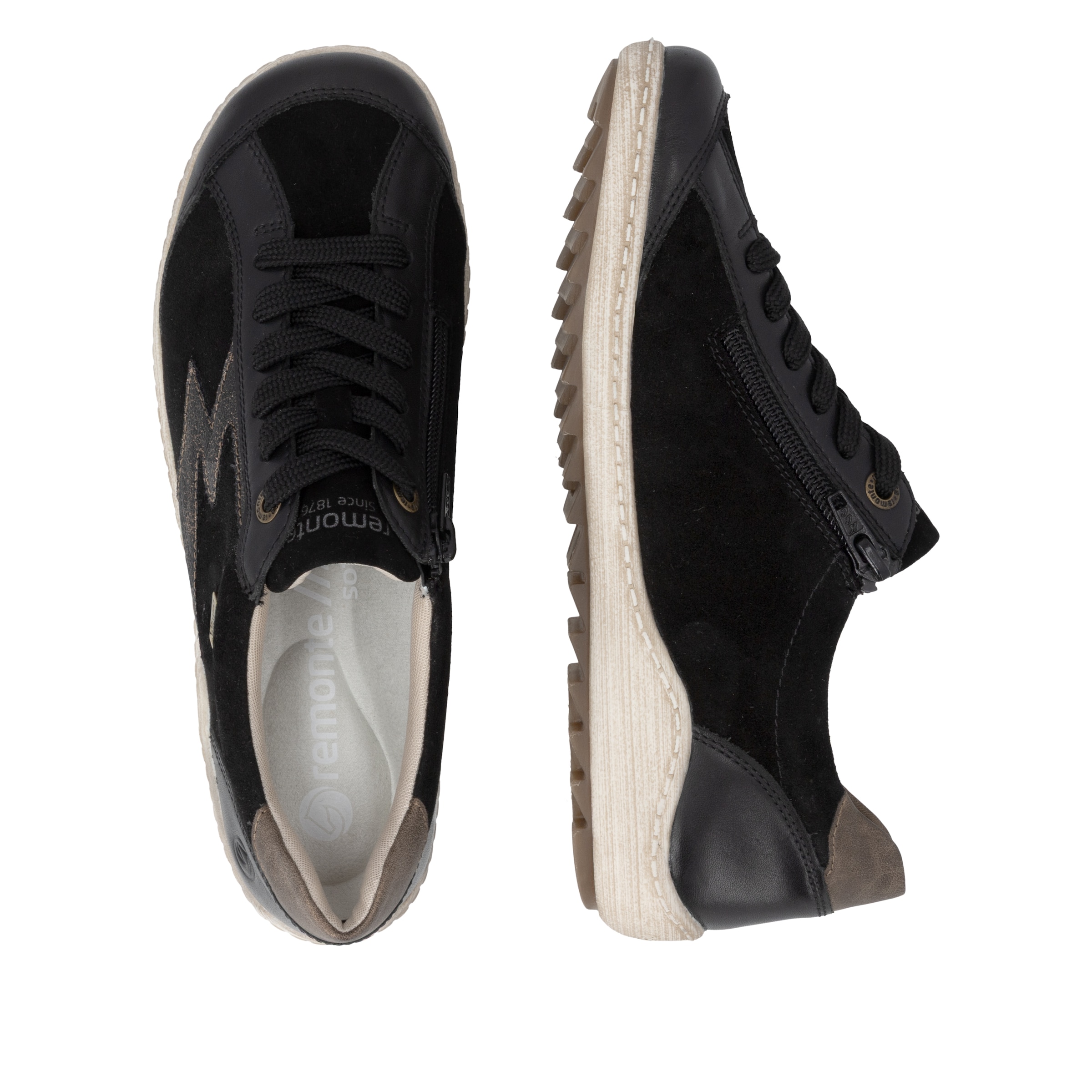 Chaussure à lacets REMONTE en noir