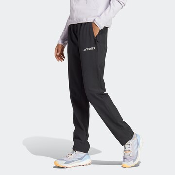 Regular Pantalon de sport 'Liteflex' ADIDAS TERREX en noir : devant