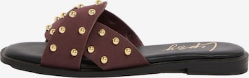 Mule Lipsy en rouge : devant