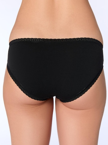 Albero Natur Panty 'Bio-Baumwoll-Slip mit Spitze – 3er Pack' in Black