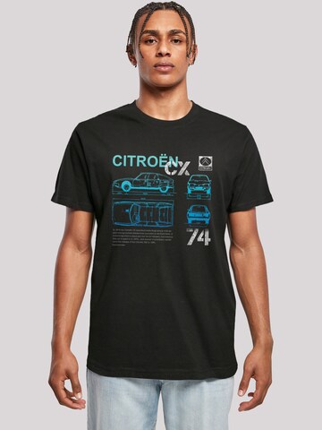 T-Shirt 'Citroën CX 74 Spec' F4NT4STIC en noir : devant