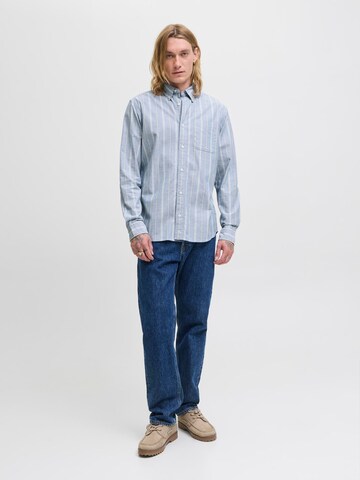 JACK & JONES Slim fit Button Up Shirt 'JPRBLUBrook' in Blue