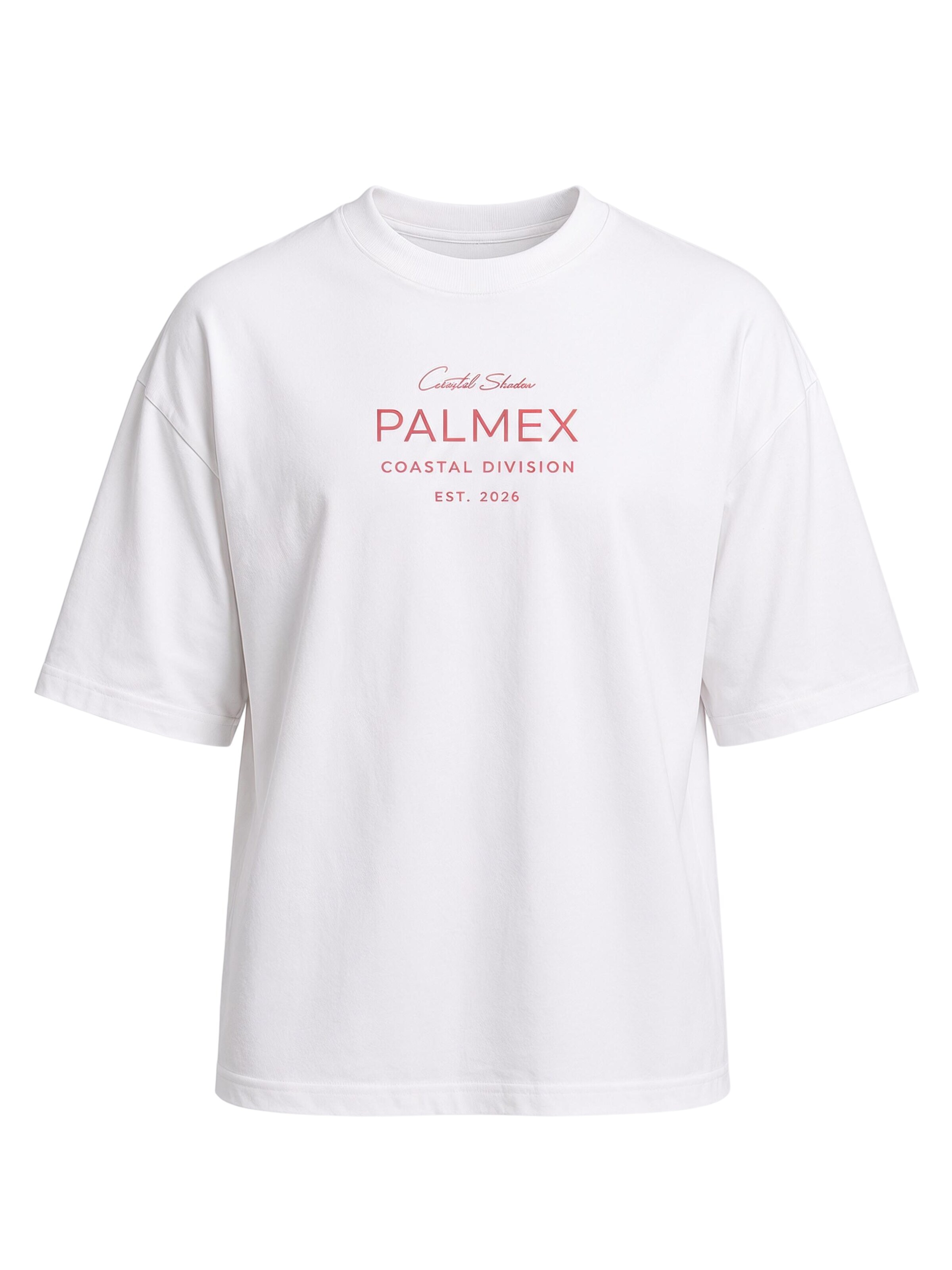Palmex Shirt 'Palmex Coastal Shadow Oversize T-Shirt' in S in White, Item view