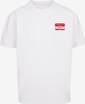 Merchcode Shirt 'Lewis Capaldi - Hello It's Me' in White: front