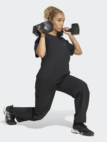melns ADIDAS PERFORMANCE Sporta krekls 'Essentials'