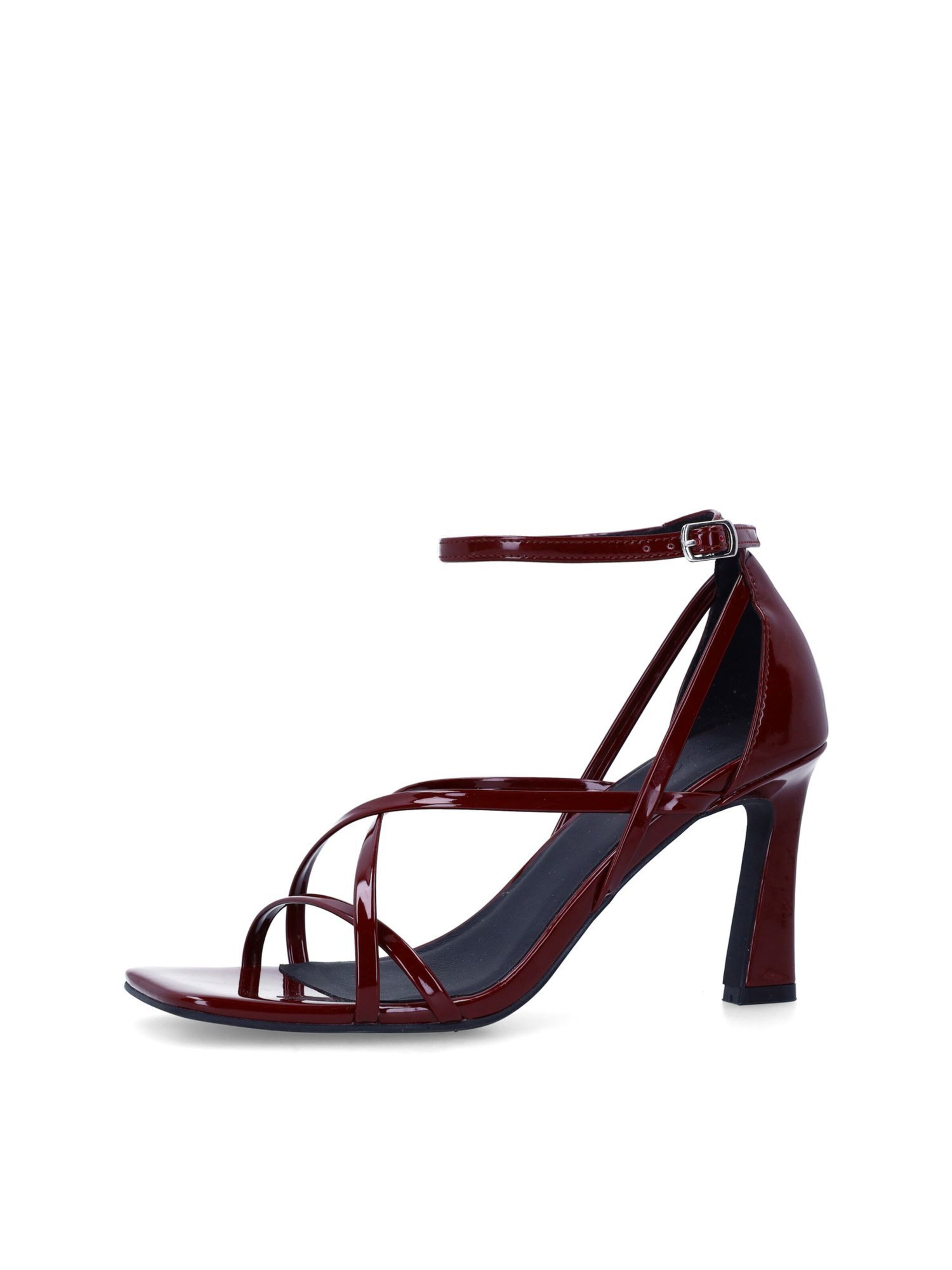 Sandales à lanières SACHA en rouge : devant