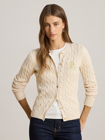 Cardigan Lauren Ralph Lauren en beige : devant
