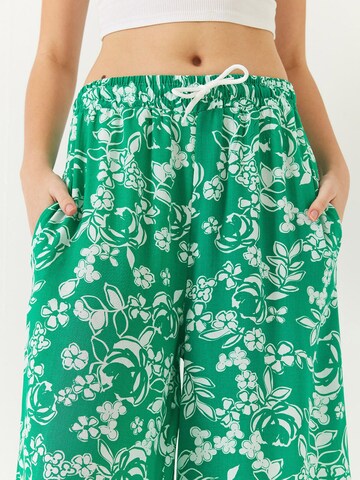 Wide Leg Pantalon Bianco Lucci en vert