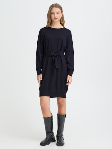 ICHI - Vestido de malha 'IHLULS' em azul