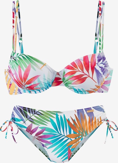 Bikinis iš LASCANA, spalva – turkio spalva / oranžinė / raudona / balta, Prekių apžvalga