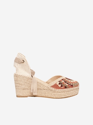 Sandales 'Alpargata Cuña 8 cm' Alhamas en beige : devant