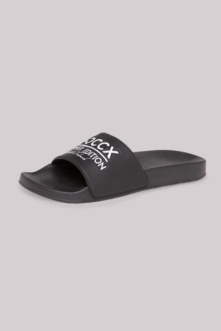 Soccx Mules in Black: front