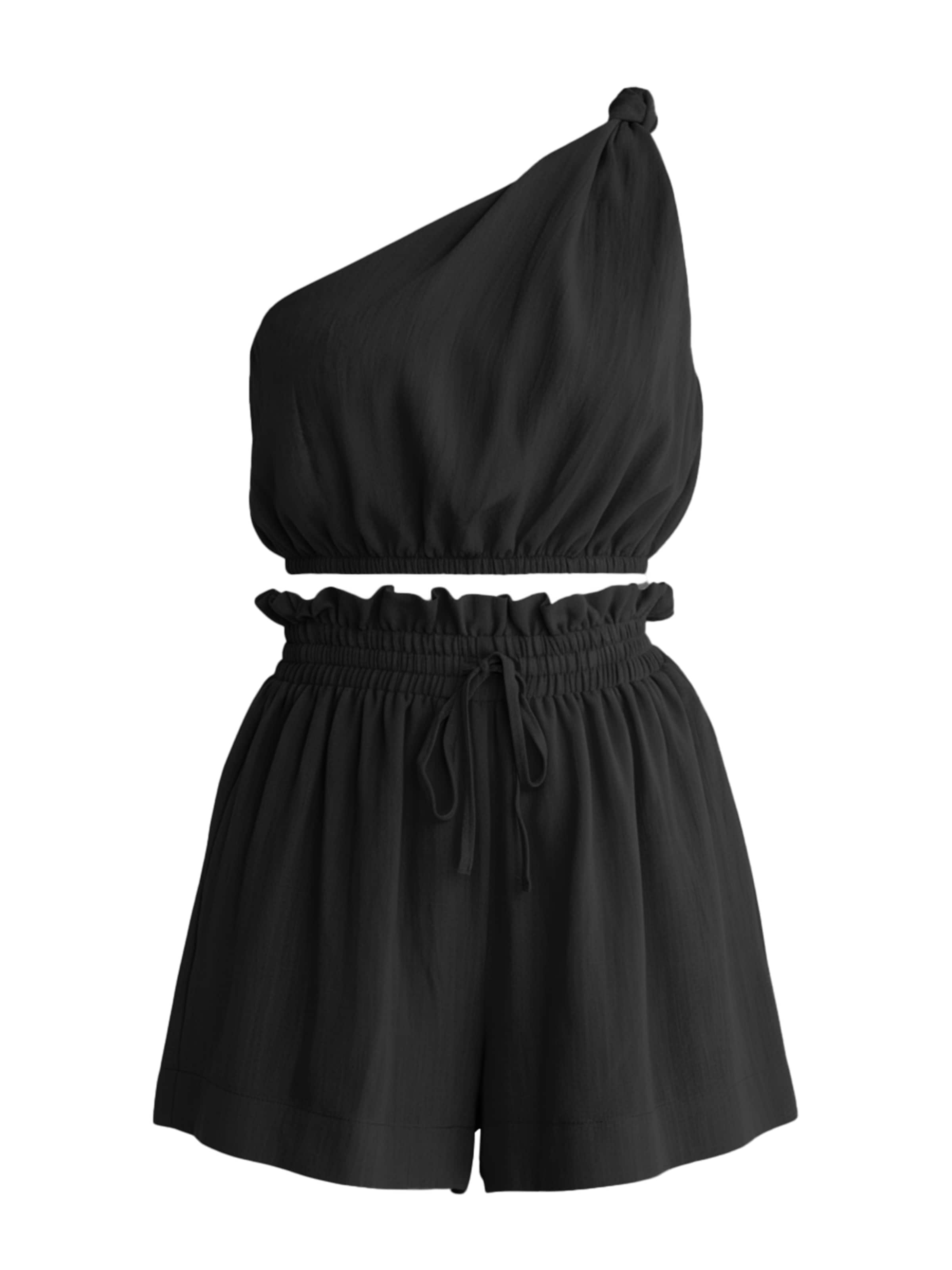 Imily Bela Kalhotový kostým – černá: přední strana