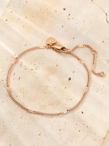 Hey Happiness Bracelet 'Dainty Flattened Chain' in Gold