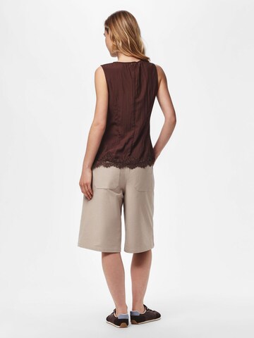 Haut PIECES en marron