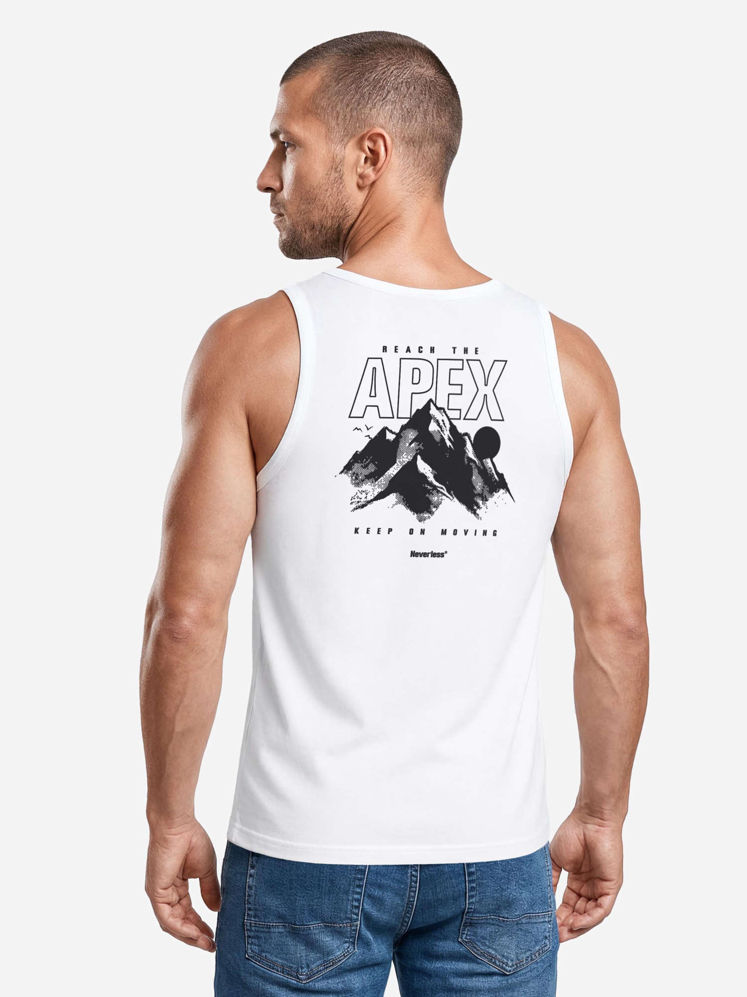 Neverless Shirt 'Apex mountain'‌ in Weiß
