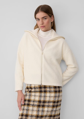 s.Oliver Zip-Up Hoodie in Beige: front