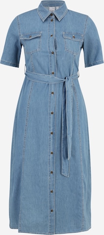 Vero Moda Petite Skjortklänning 'VIO ' i blå: framsida