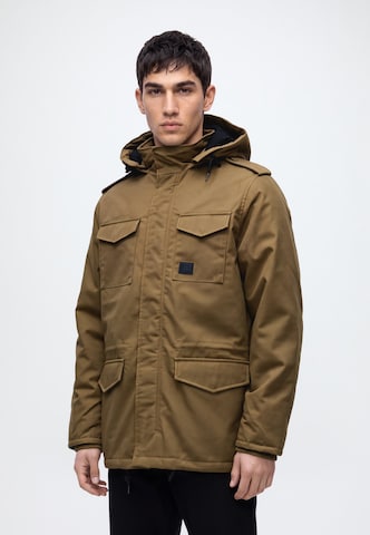 Vintage Industries Tussenparka 'Darren' in Bruin: voorkant