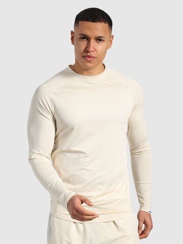 T-Shirt ' Powerfit ' Smilodox en beige : devant