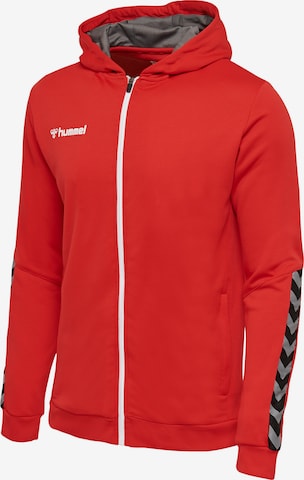 Hummel Athletic Zip-Up Hoodie in Red