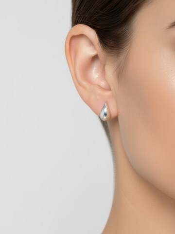 Boucles d'oreilles 'Ohrstecker Tropfenform aus Sterling Silber' Maxte en argent : devant