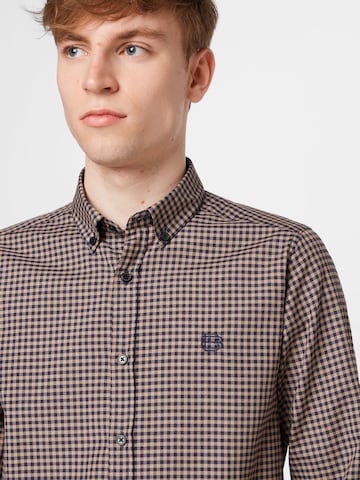 BURTON MENSWEAR LONDON Regular fit Button Up Shirt in Beige