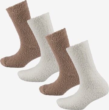 camano Socks in Brown: front