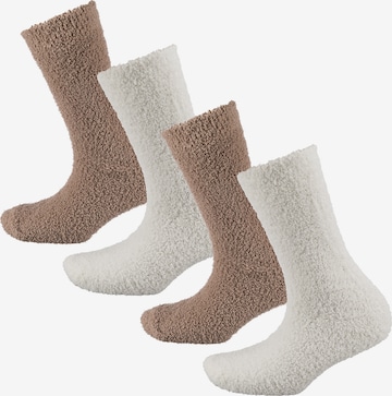 camano Socks in Brown: front