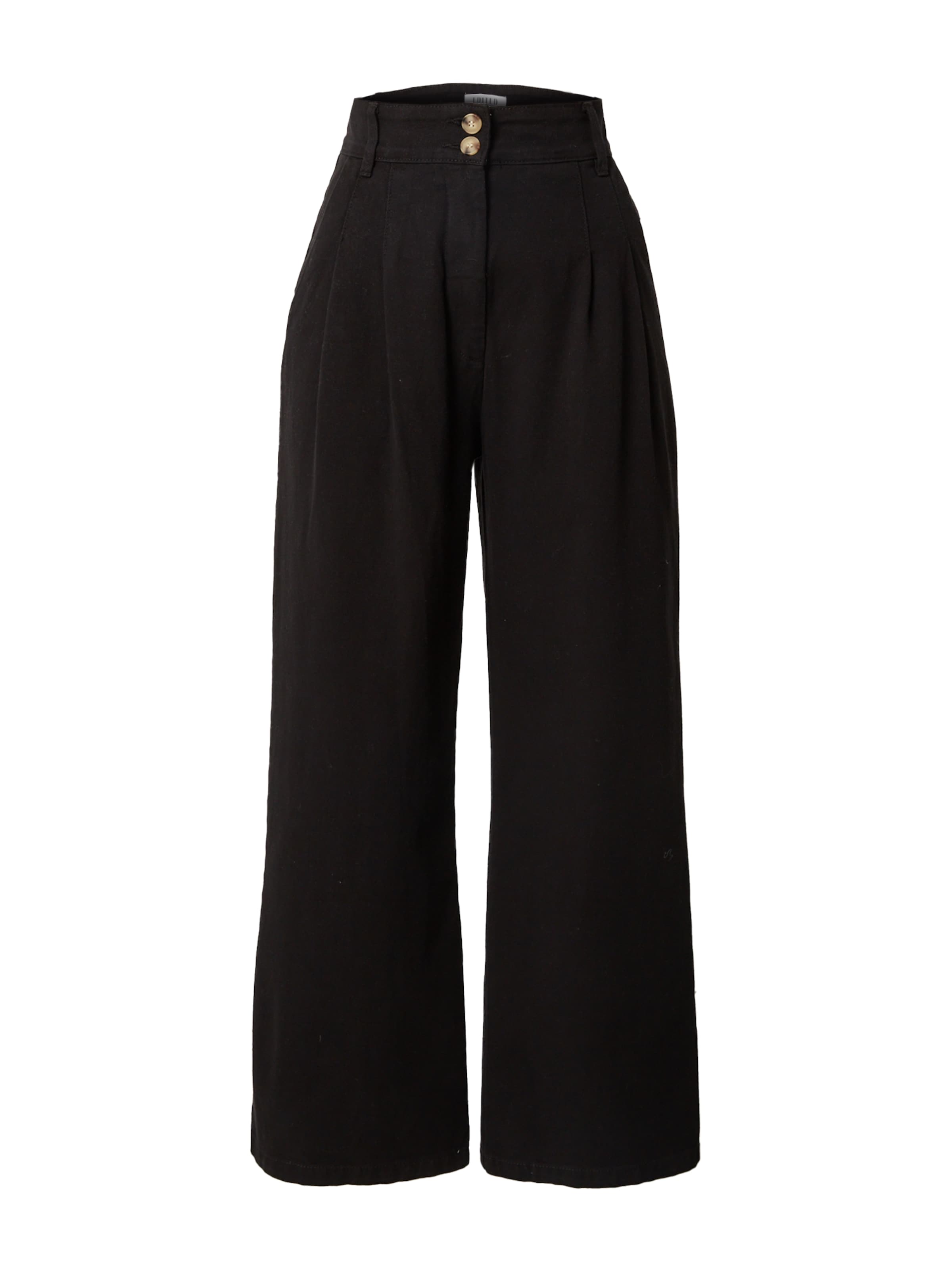EDITED Pleated Jeans 'Ellis' in Black: front