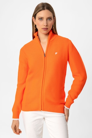 DENIM CULTURE Knit Cardigan 'AILEEN' in Orange: front