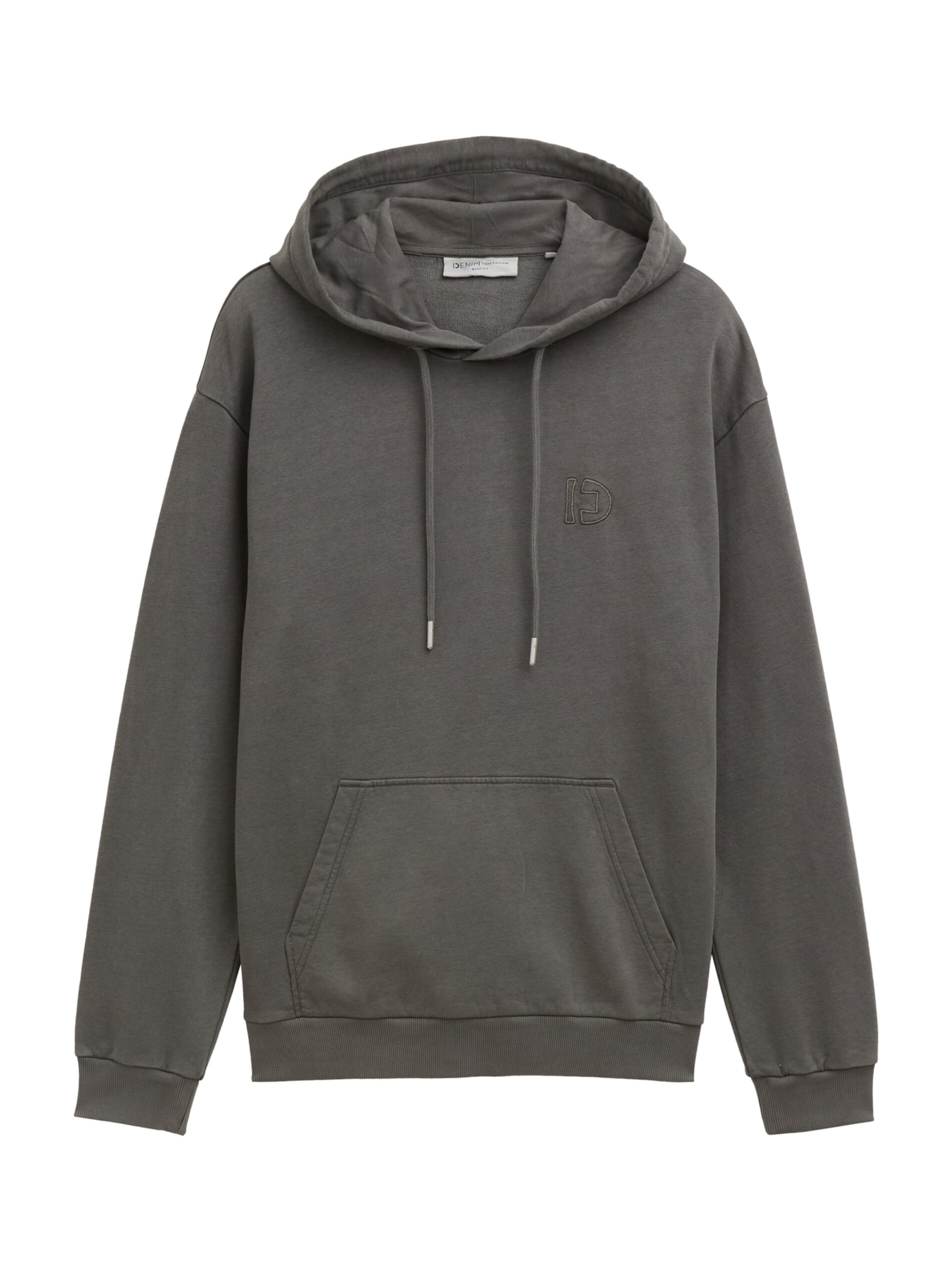 Sweat-shirt TOM TAILOR DENIM en noir : devant