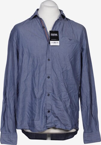 s.Oliver Button Up Shirt in L in Blue: front