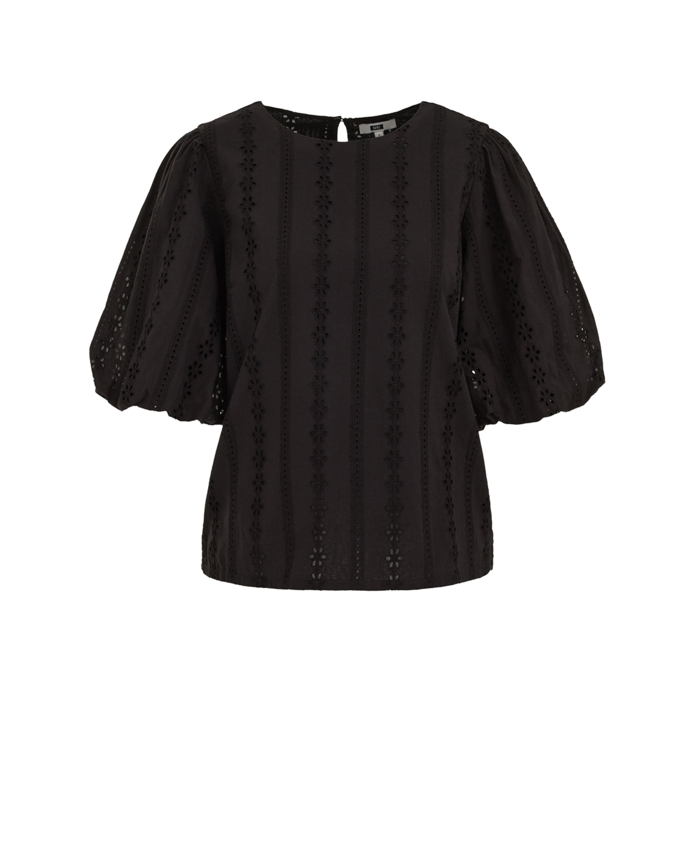 WE Fashion Blouse in Zwart: voorkant