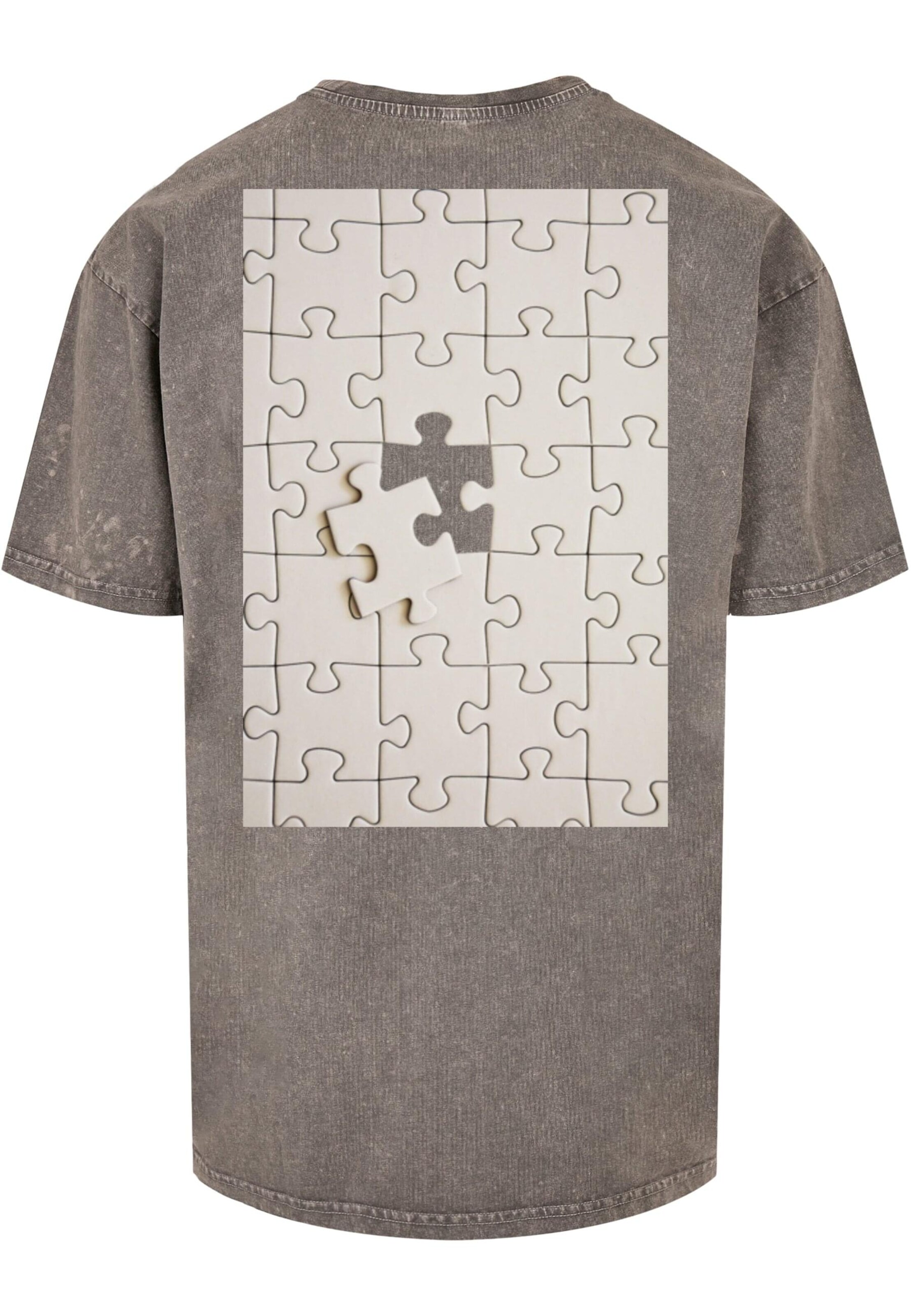 Merchcode Shirt 'Missing Piece' in Grey