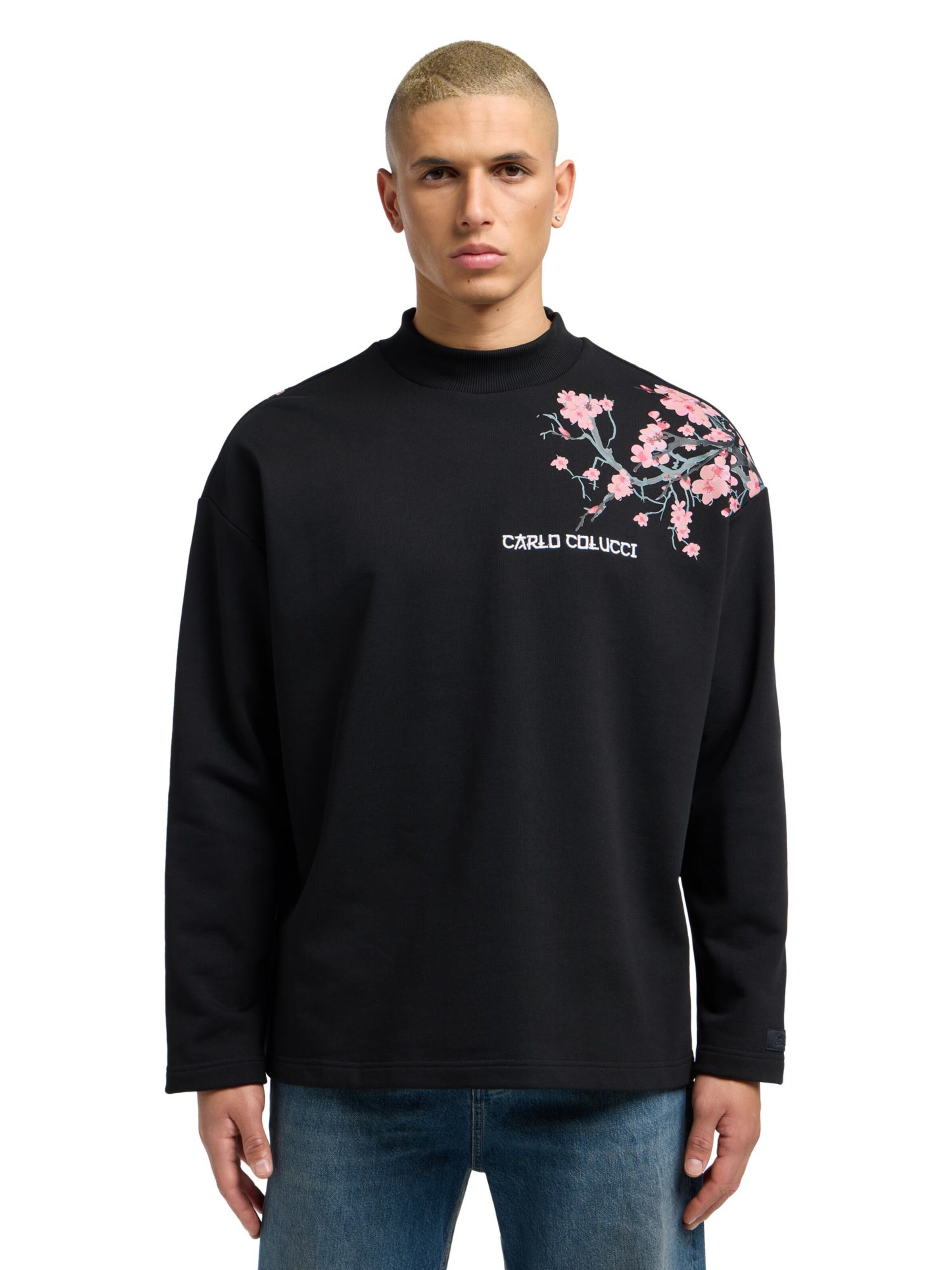 Carlo Colucci Sweatshirt 'Dragogna' in Zwart