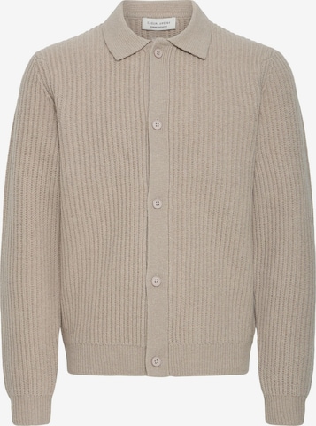 Casual Friday Strickjacke 'CFAlek Knit' in Beige: Vorderseite
