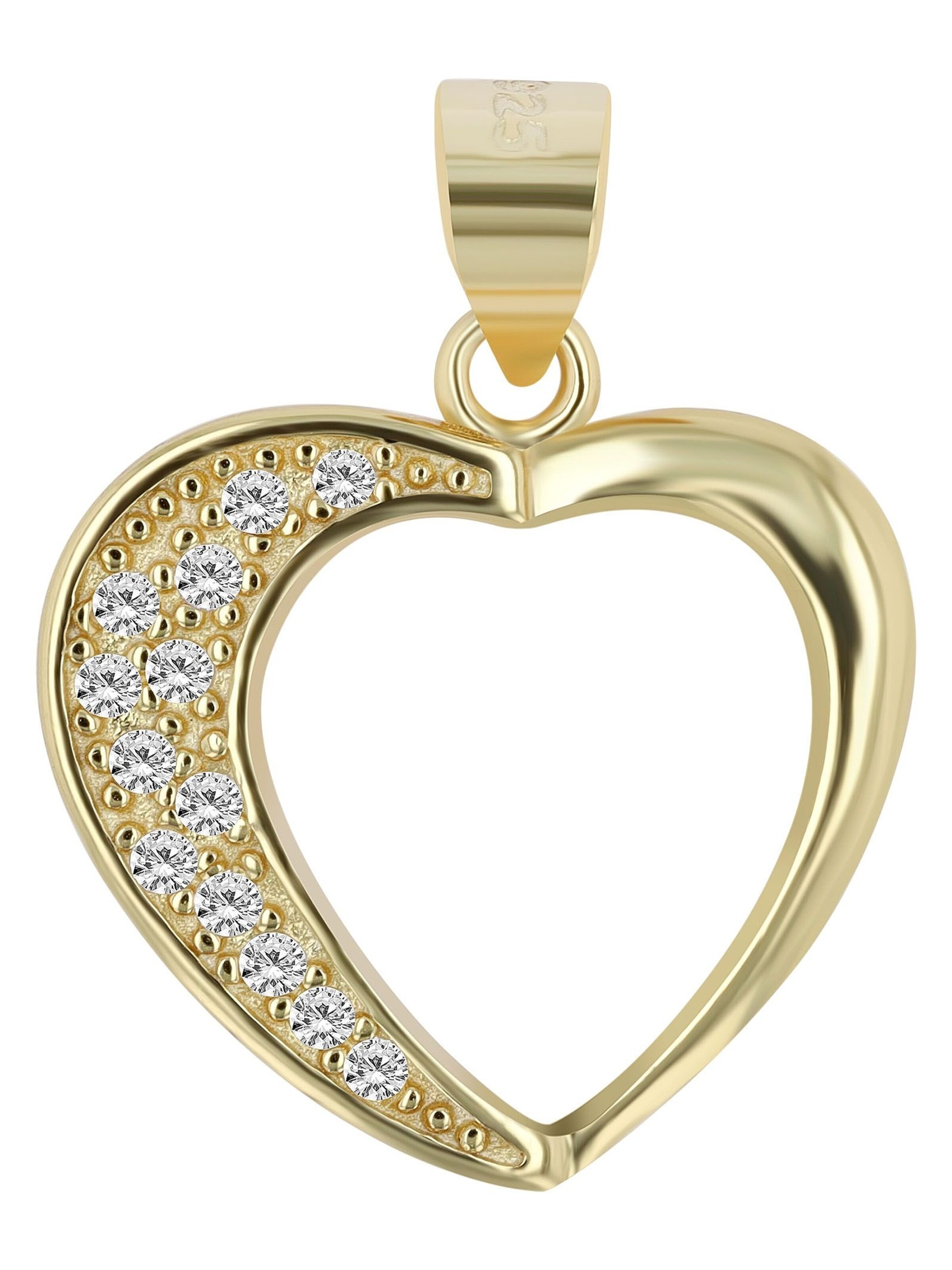 Akzent Pendant '"Malou" aus 925 Sterlingsilber, rhodiniert, langlebig' in Gold