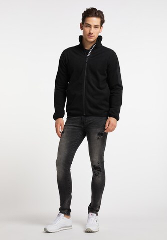 TUFFSKULL Fleece Jacket 'Threezy' in Black