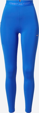TOMMY HILFIGER Skinny Workout Pants 'Essential' in Blue: front