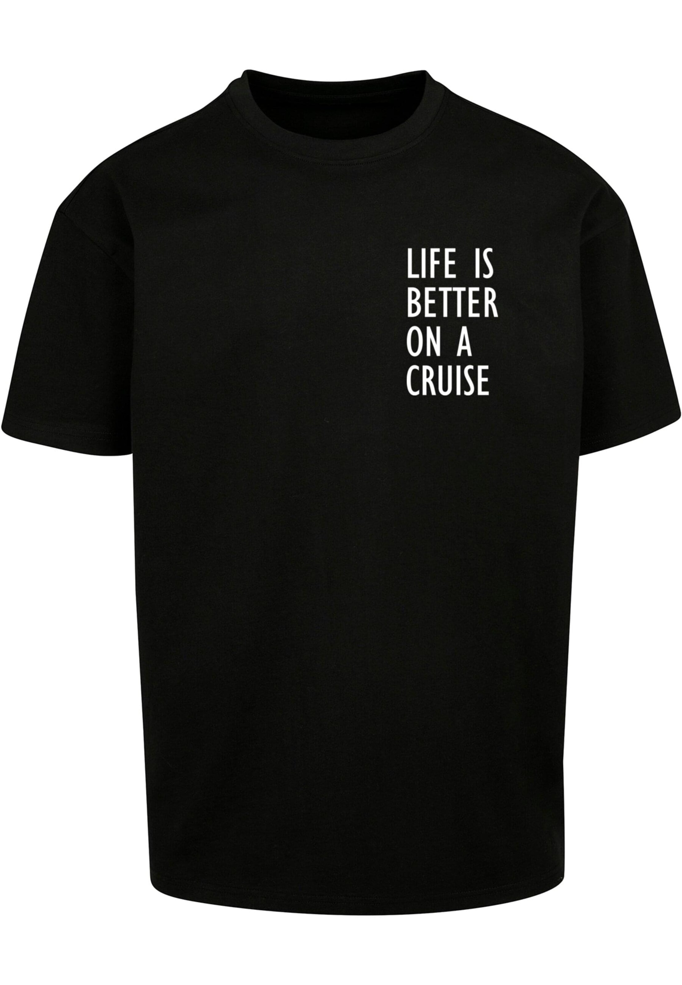 T-Shirt 'Life Is Better' Merchcode en noir : devant