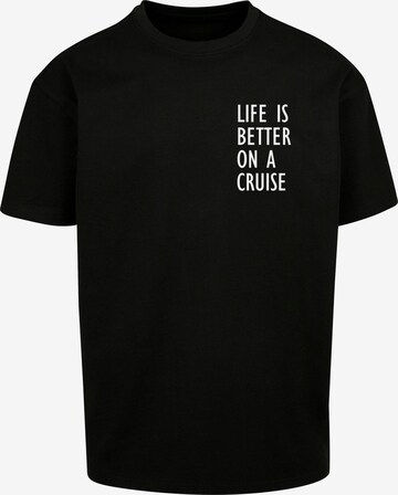 Maglietta 'Life Is Better' di Merchcode in nero: frontale