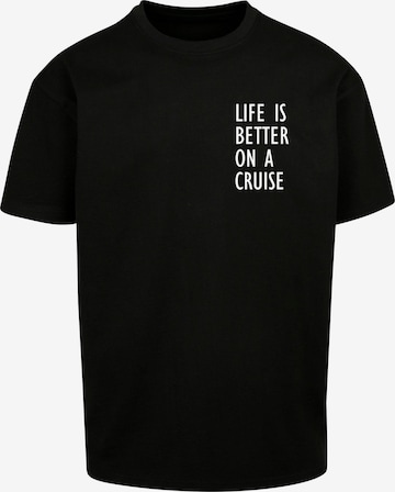 Merchcode Shirt 'Life Is Better' in Schwarz: predná strana
