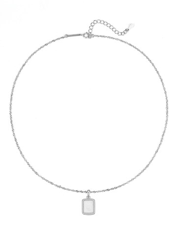 Hey Happiness Necklace 'Square Rope' in Silver