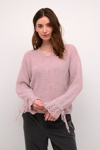 Cream Sweater 'Niso' in Pink: front